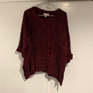 Wine Knit Sweater